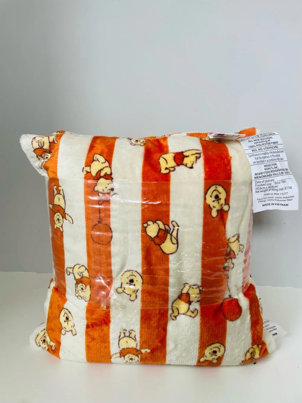 Disney Winnie The Pooh Super Soft Faux Fur Throw Pillows Set Of Two 16x16